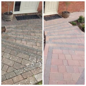 Block Paving Before and After - Driveway Pressure Washing in Portishead