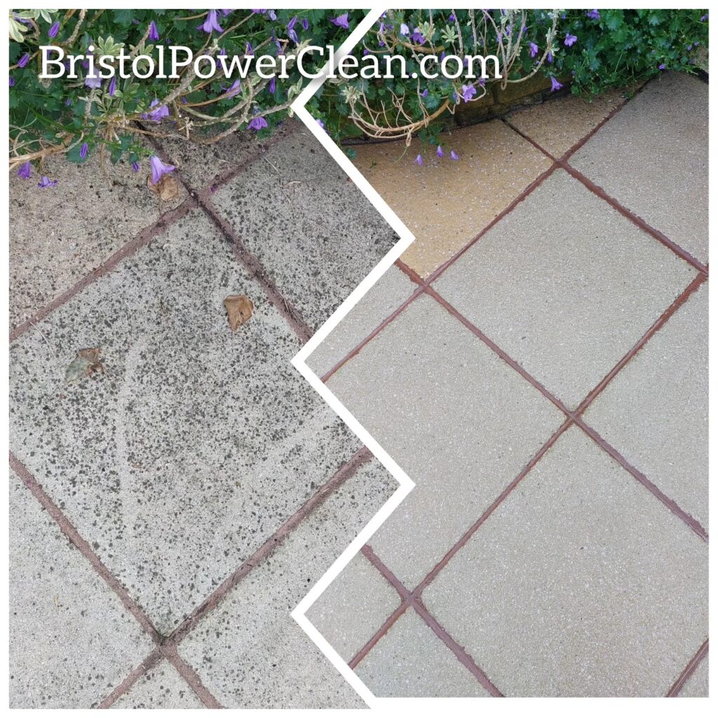 Coloured cement mortar in concrete tiles